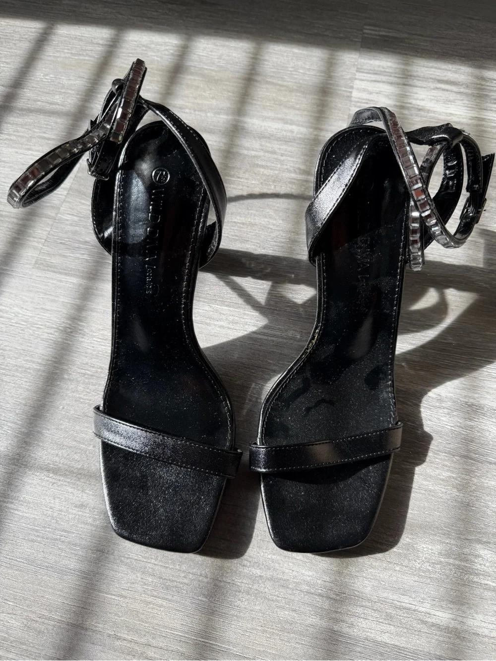 Black Square Toe Heels